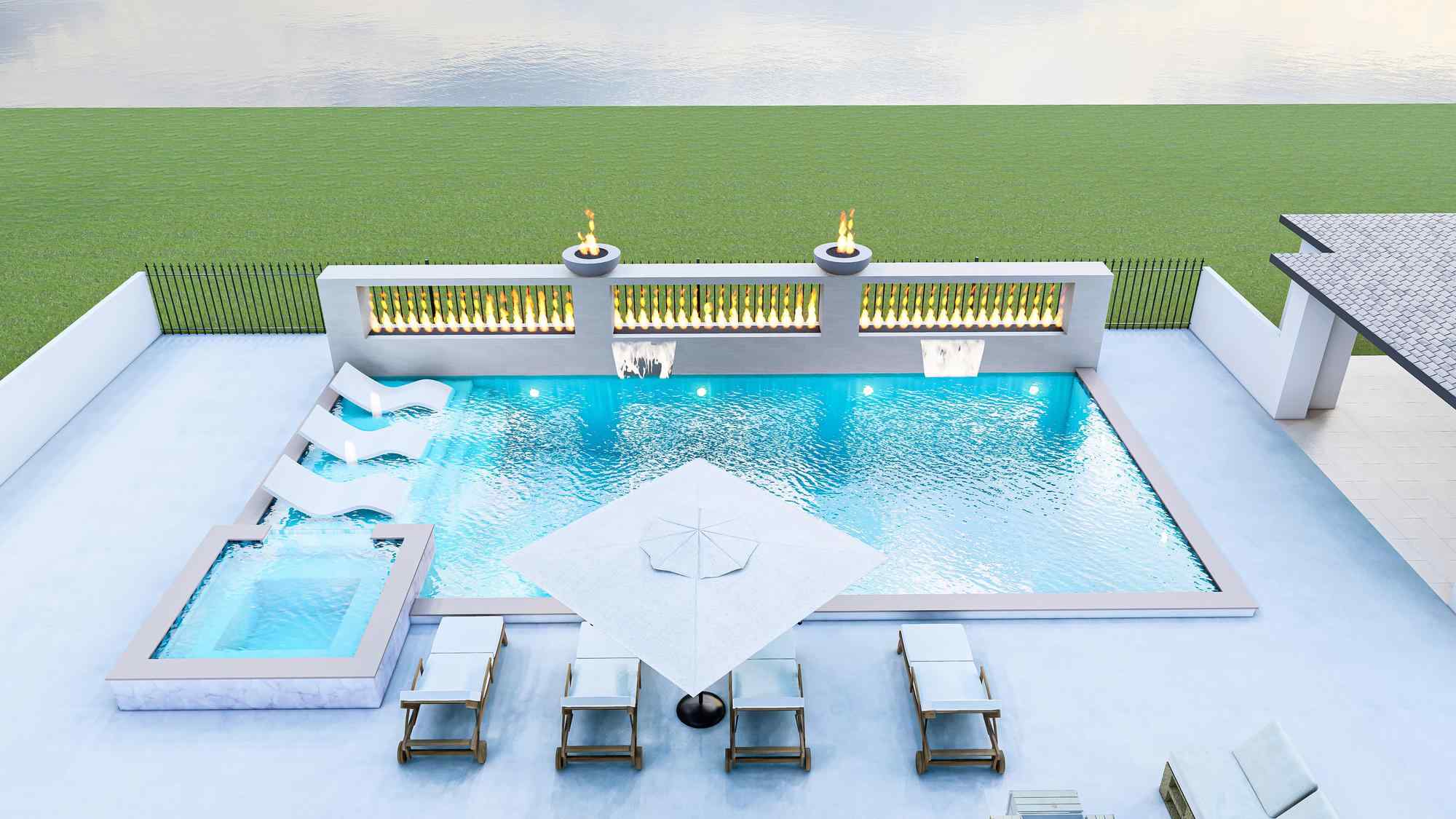 Rendering of Swimming Pools